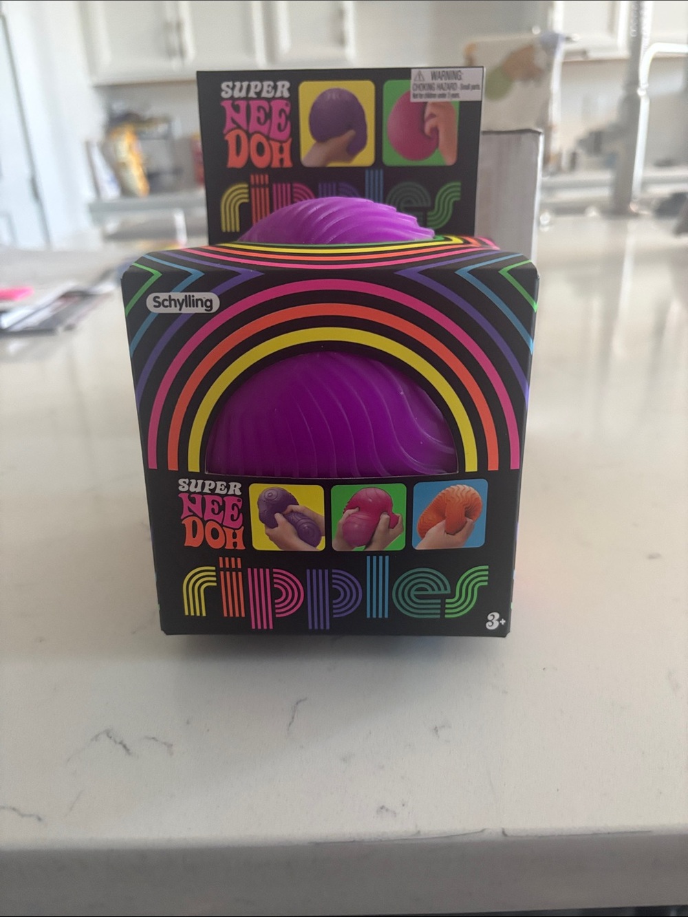 Super NeeDoh Ripples Purple Stress Toy